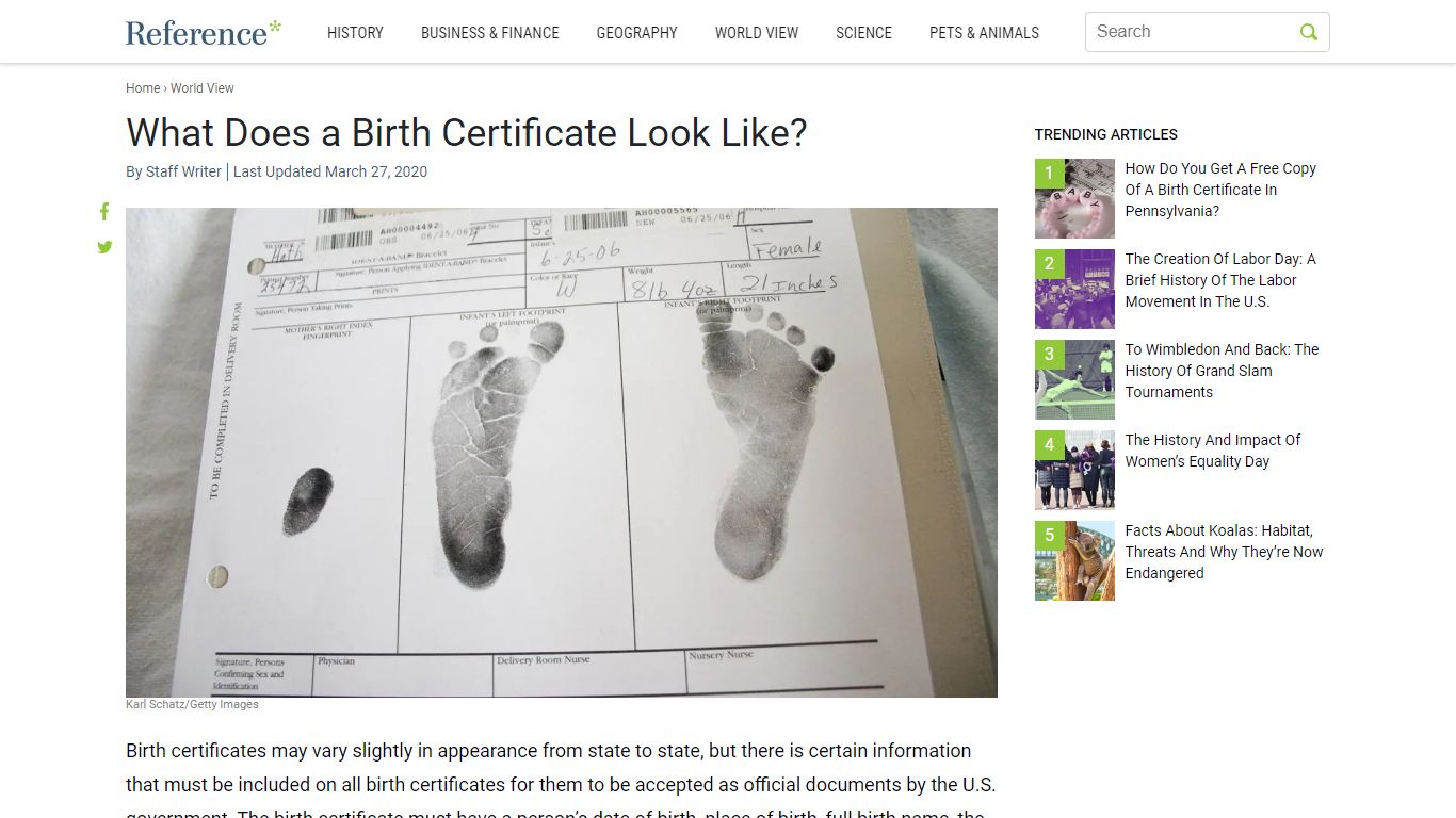 What Does a Birth Certificate Look Like? - Reference.com